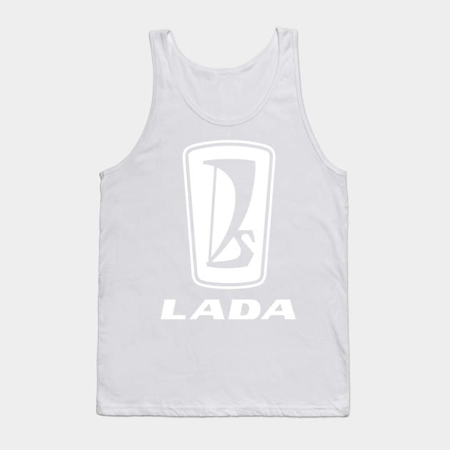 Lada logo 1975s (white) Tank Top by GetThatCar